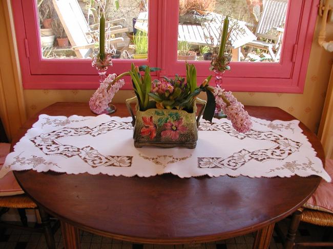 Breathtaking Madeira Table runner 1930